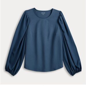 Nine West Puff-Sleeve Mixed Media Top – Size XXL